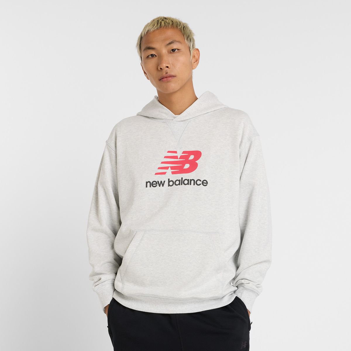 NEW BALANCE - Polerón Life Hombre New Balance Athletics French Terry Gris