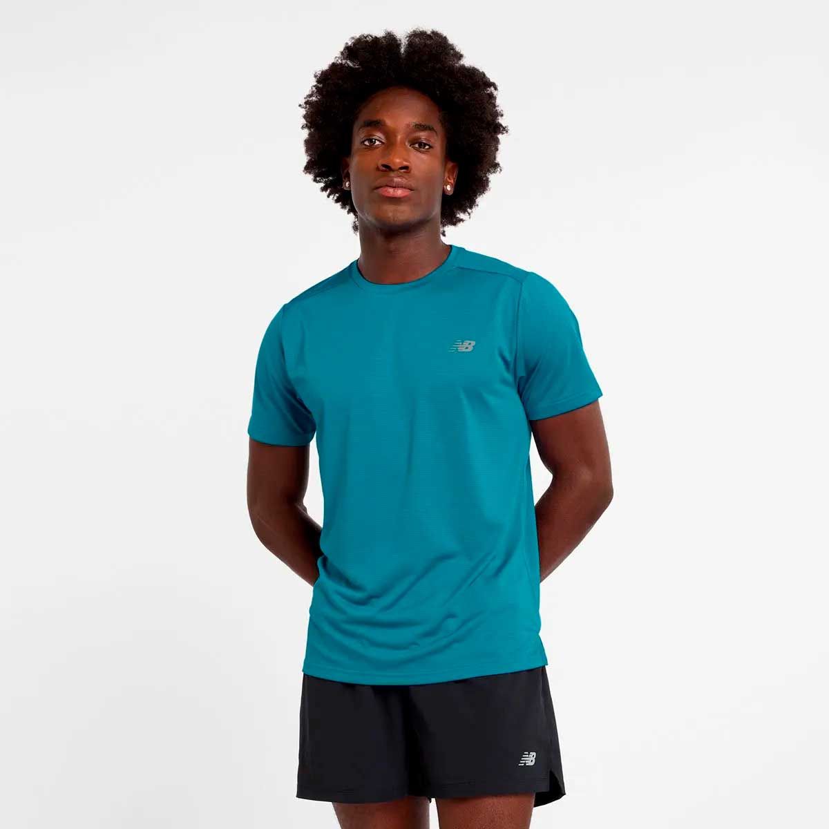 NEW BALANCE - Polera Running Hombre New Balance Sport Essentials Azul