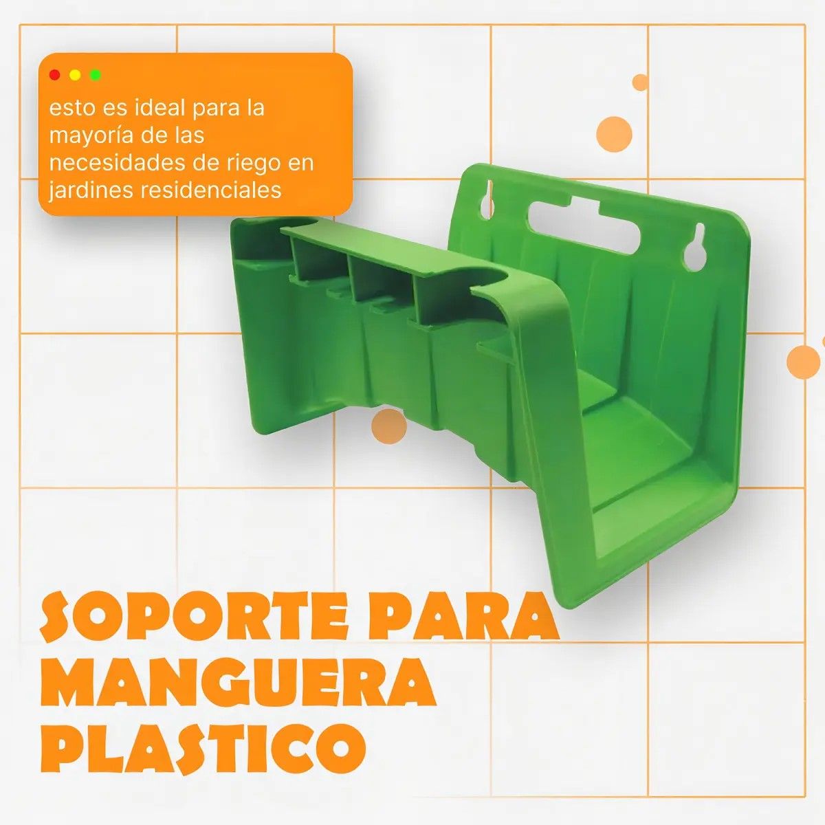 GENERICO - Soporte Para Manguera Plastico Hl165 Color Verde BELUG