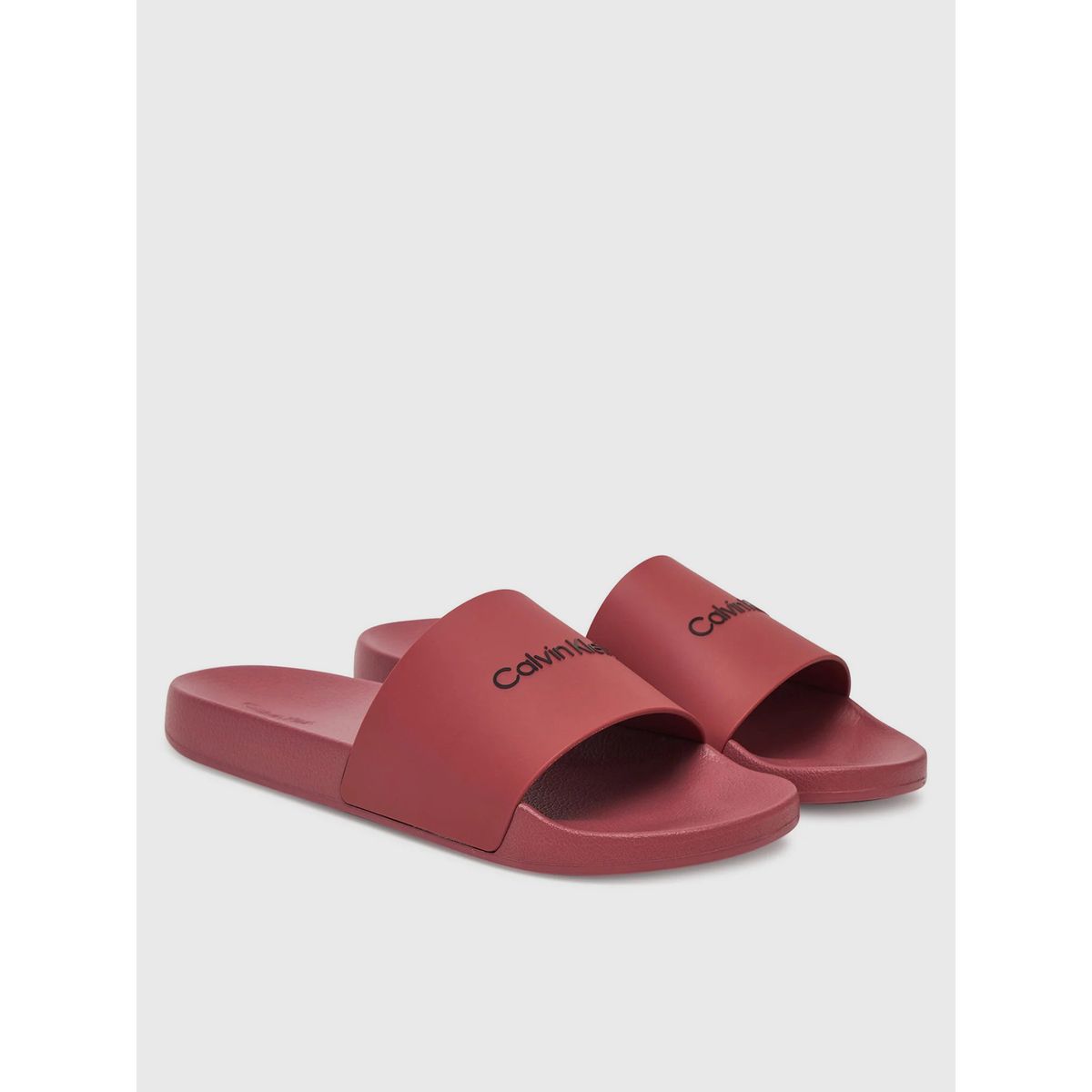 CALVIN KLEIN - Sandalias con Logo Burdeo Calvin Klein