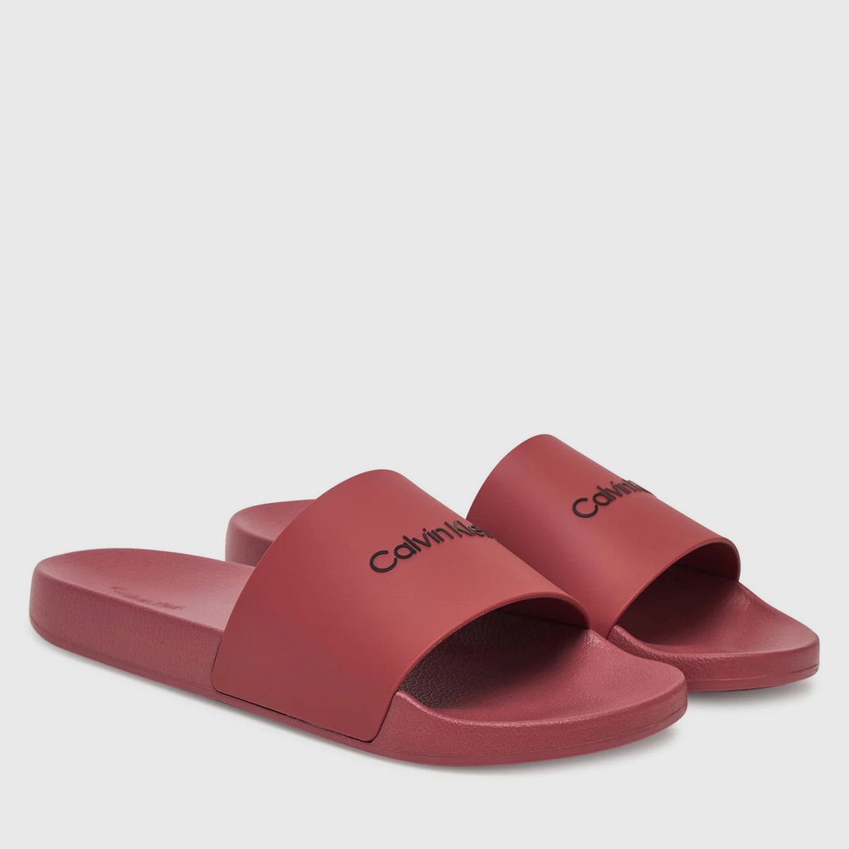 CALVIN KLEIN - Sandalias con Logo Burdeo Calvin Klein