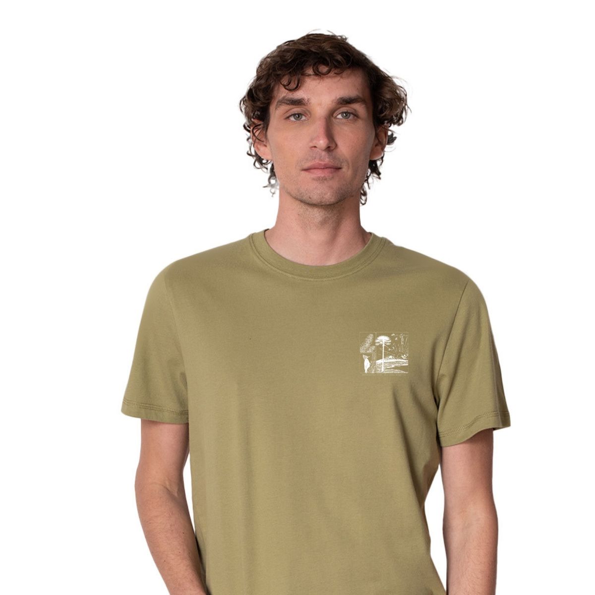 LENGA - Polera Hombre Algodón Orgánico Conguillio Naturaleza Lenga