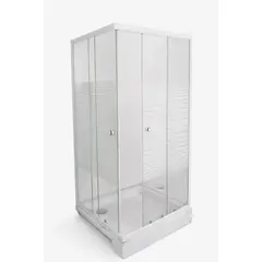GENERICO - Cabina de Ducha Esquinera 70x70cm Alto 190cm Puertas Correderas