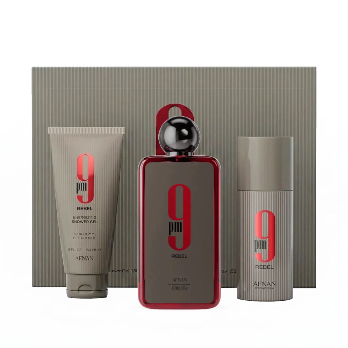 AFNAN - Afnan 9Pm Rebel Set Edp 100ml + Sg 150ml + Deo 150ml Hombre