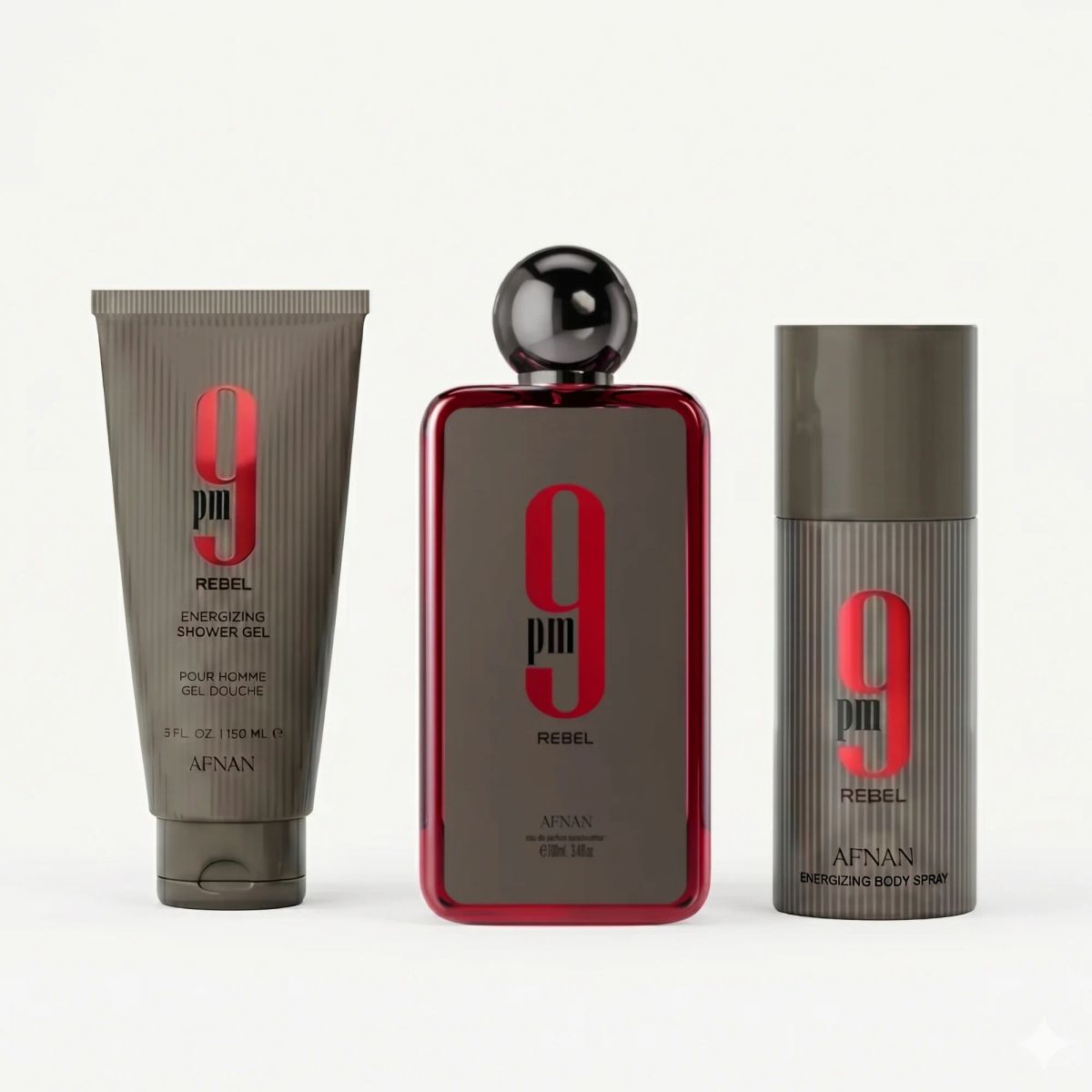 AFNAN - Afnan 9Pm Rebel Set Edp 100ml + Sg 150ml + Deo 150ml Hombre