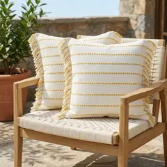 ARMONIA - Pack 3 Fundas Croche Flecos Blanco 752 Pack 3 Unidades Living Elegante