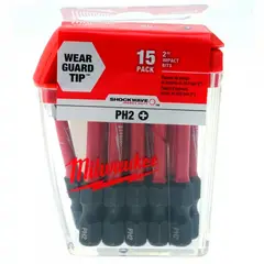 MILWAUKEE - PUNTAS DE IMPACTO PH2 50MM 15 PIEZAS 48-32-5004