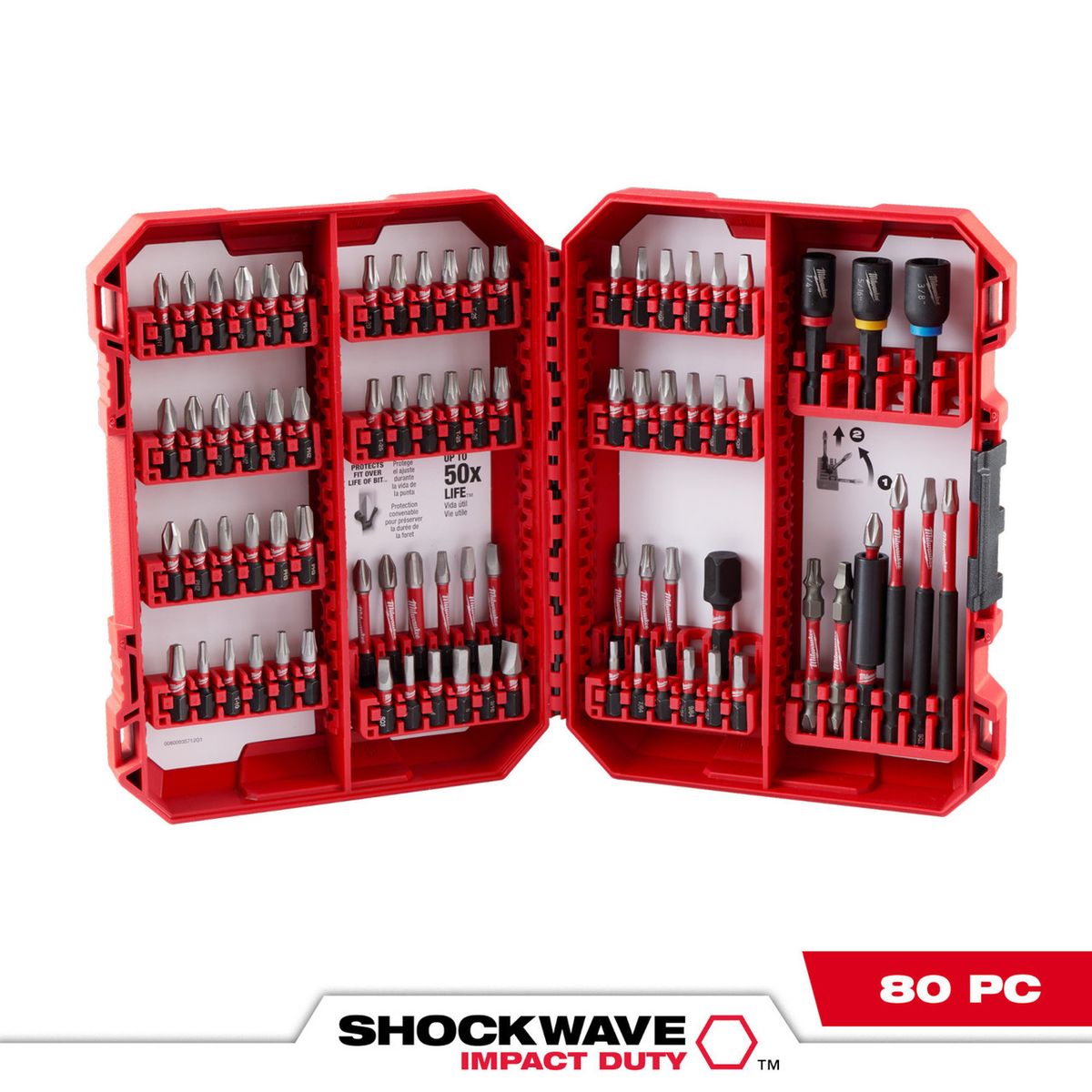 MILWAUKEE - SET PUNTAS DE IMPACTO 80 PIEZAS MILWAUKEE 48-32-4094