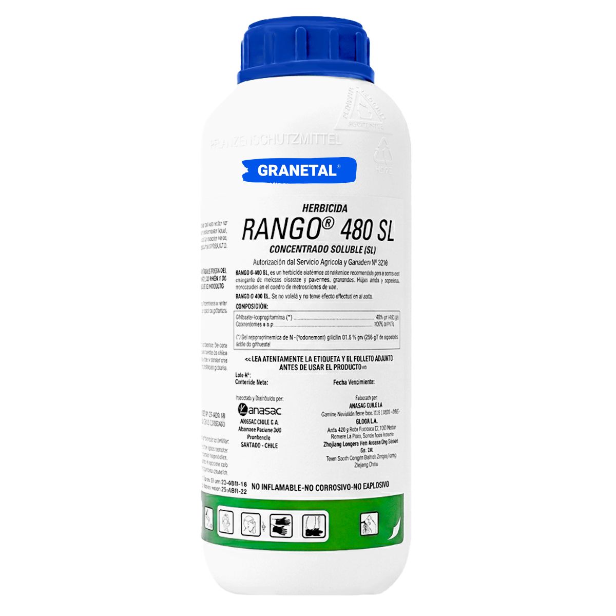 ANASAC - MATA MALEZA ANASAC RANGO 480 SL 1 LITRO (GLIFOSATO 48%)