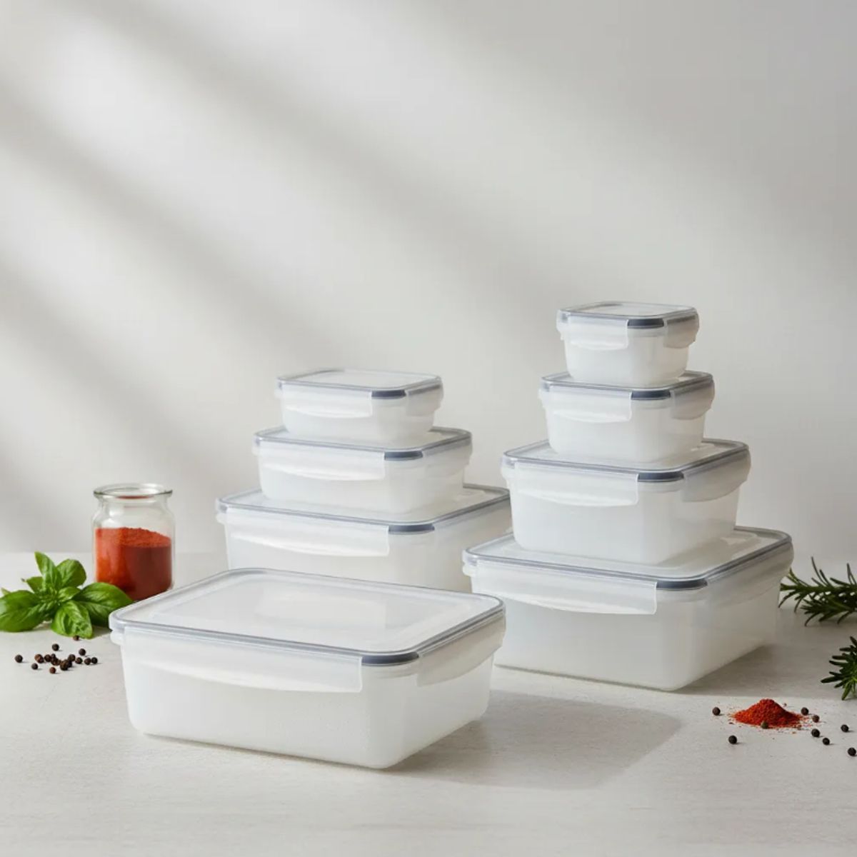 GENERICO - Set 6 Contenedores Herméticos De Plástico Para Alimentos Cocina