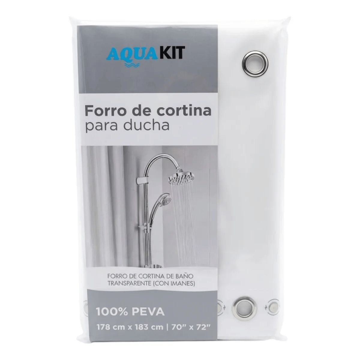 GENERICO - Forro Para Cortina De Baño Transparente Antihongo Con Imanes