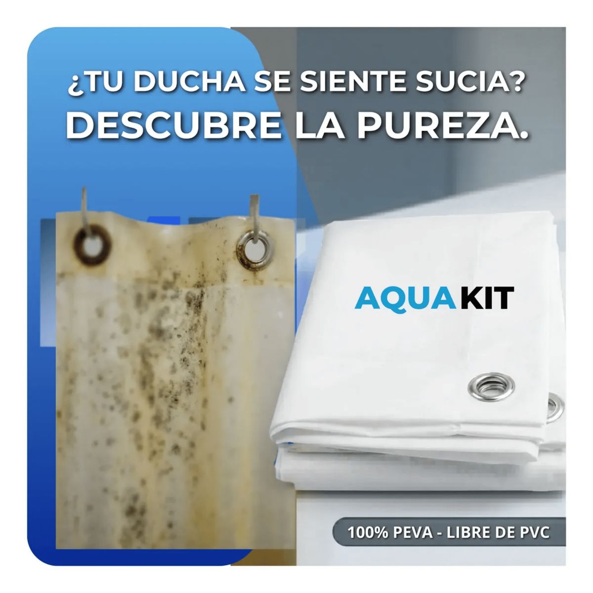 GENERICO - Forro Para Cortina De Baño Transparente Antihongo Con Imanes