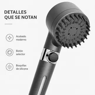 MOVI - Cabezal de Ducha con Filtro Purificador AquaForce™ 4 en 1 - Agua Más Limpia para tu Rutina Diaria