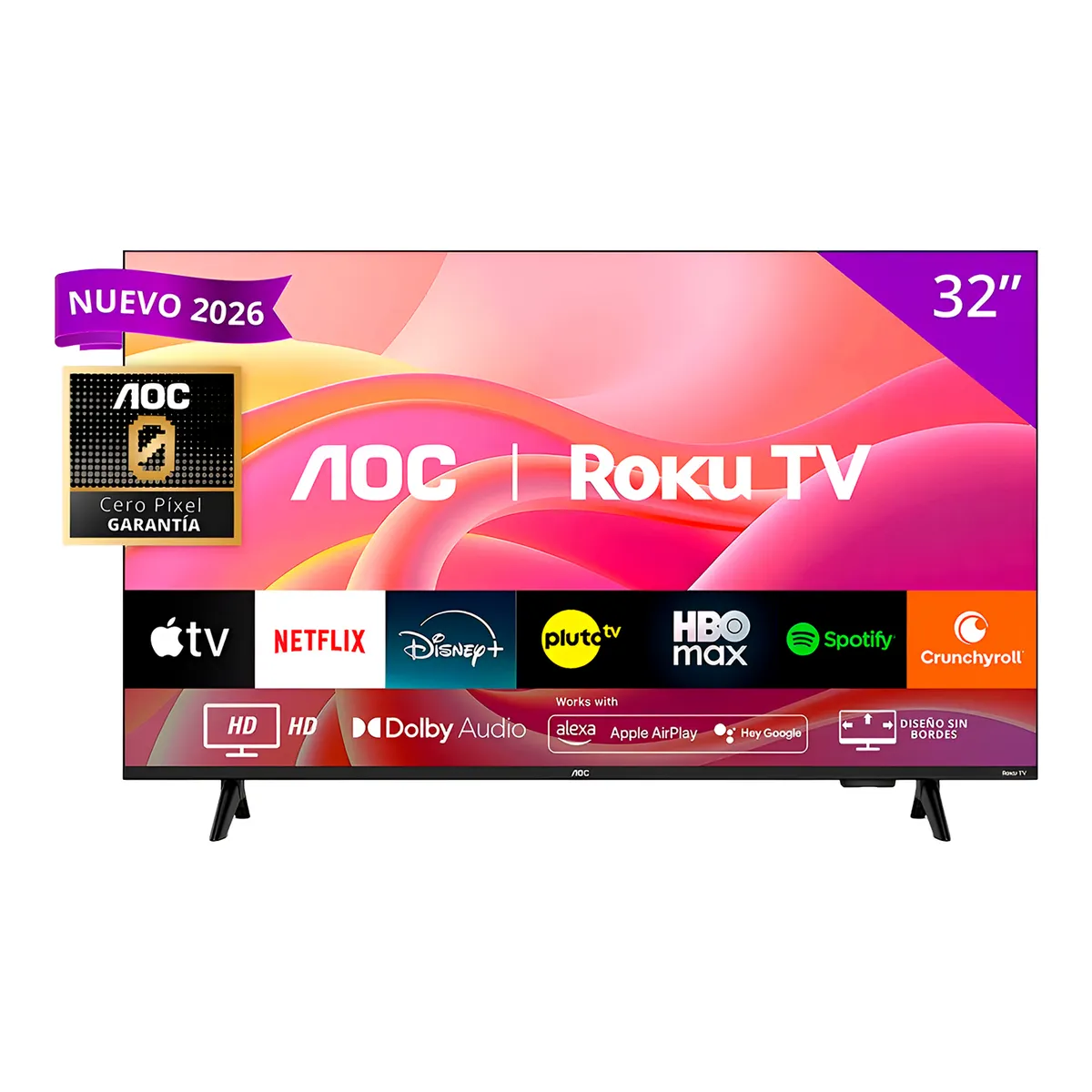 AOC - Smart TV 32" AOC Roku TV Series 32S5155 LED HD Wifi HDMI USB