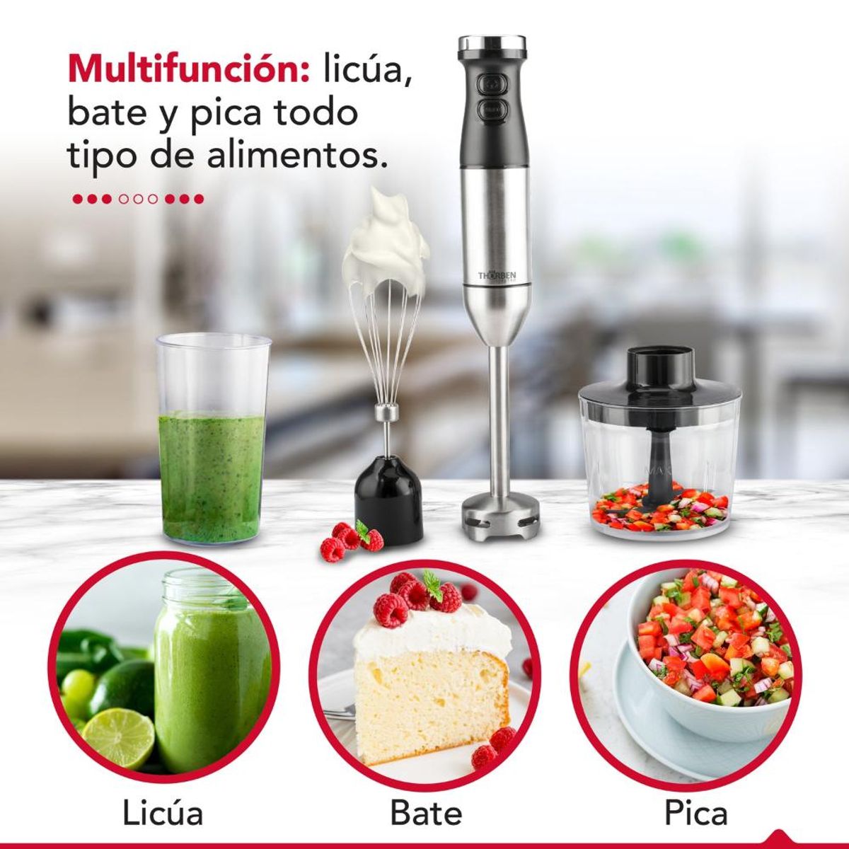 THORBEN - PICADORA THORBEN 4 ACCESORIOS 600W