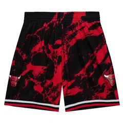 MITCHELL & NESS - Short Chicago Bulls Marble Negro/Rojo