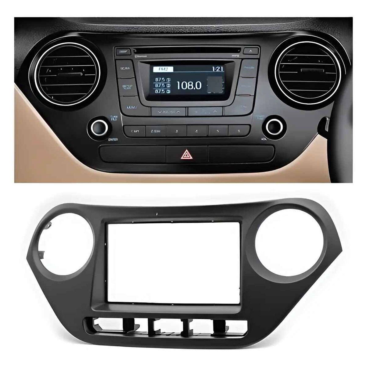 GENERICO - Bisel Radio Pantalla Hyundai I10 2014 - 2018 9pul
