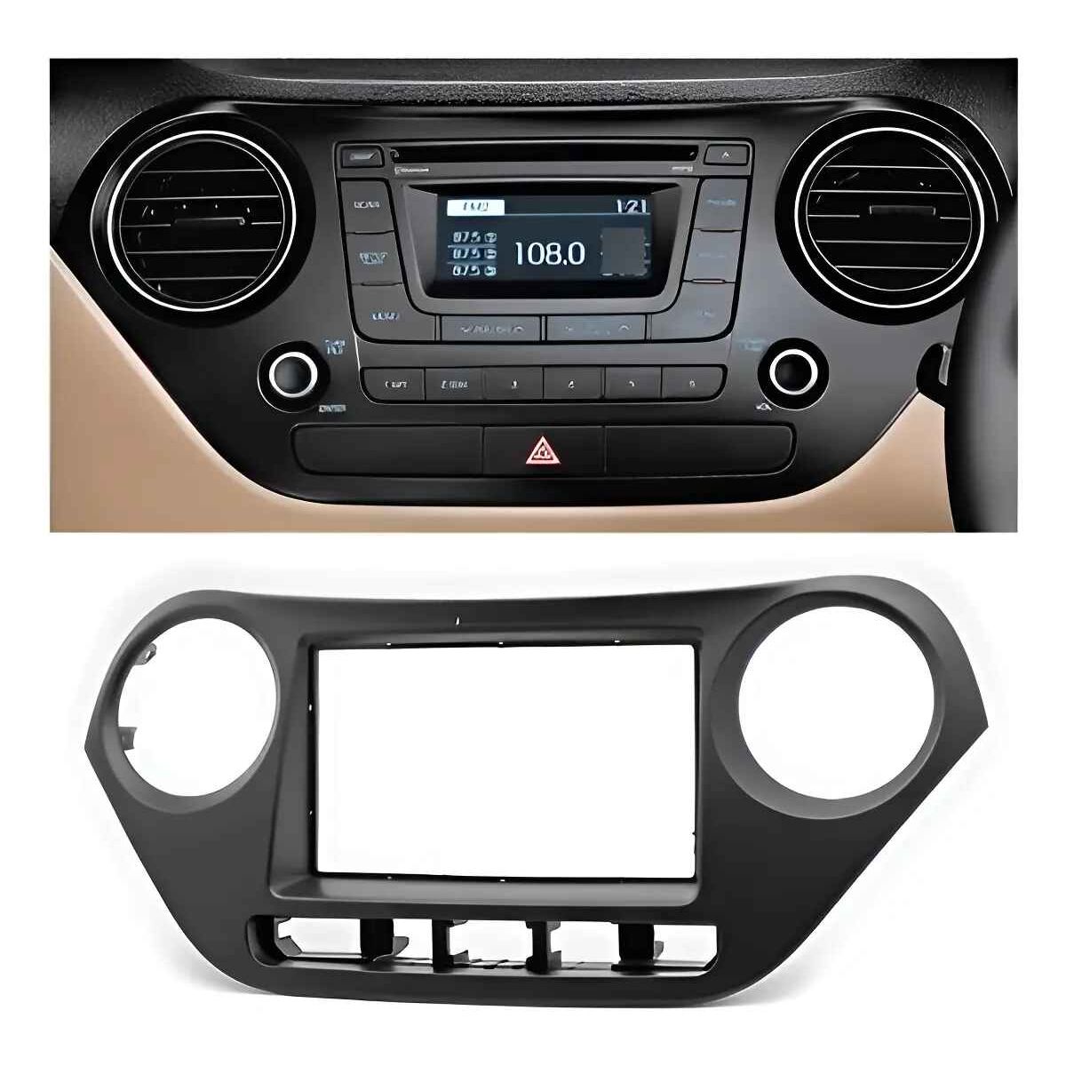 GENERICO - Bisel Radio Pantalla Hyundai I10 2014 - 2018 9pul