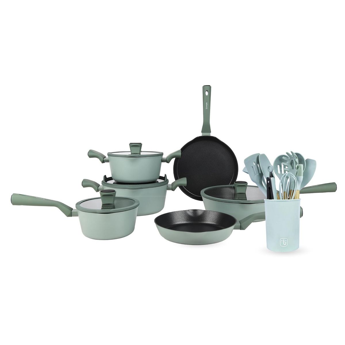 SIMPLIT - Batería de Cocina Lucca + Set 12 Utensilios Calipso Simplit