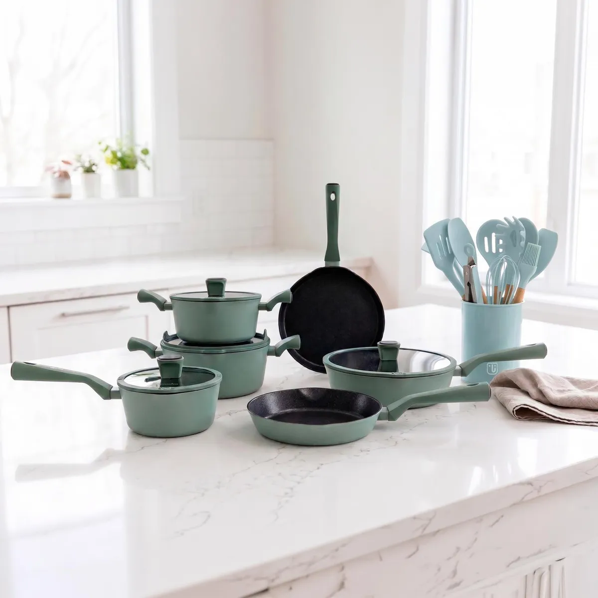 SIMPLIT - Batería de Cocina Lucca + Set 12 Utensilios Calipso Simplit