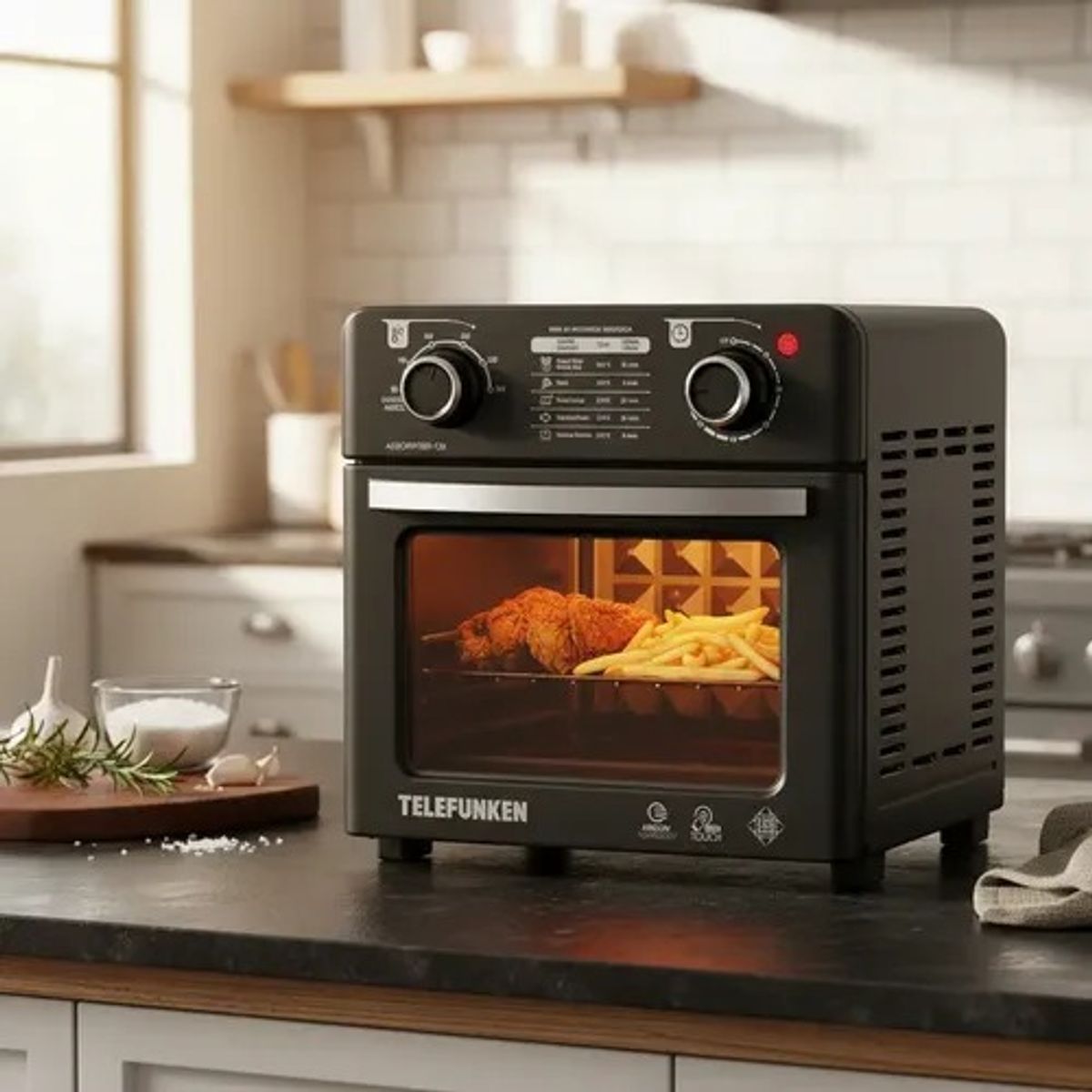 TELEFUNKEN - Horno Freidora De Aire Telefunken Aerofryer negro
