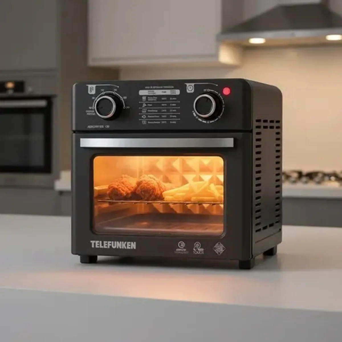 TELEFUNKEN - Horno Freidora De Aire Telefunken Aerofryer negro