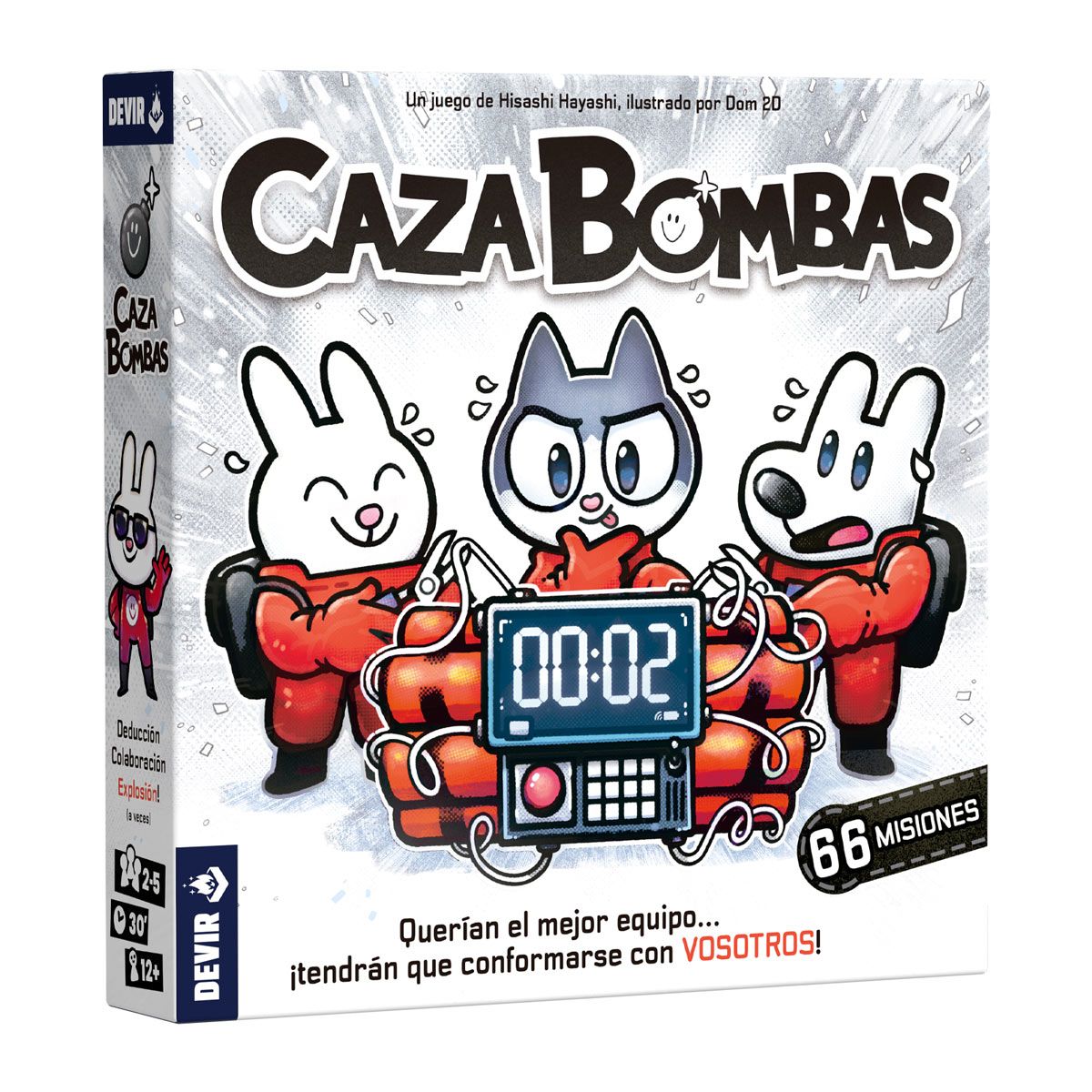 DEVIR - Caza Bombas - Juego de mesa, cooperativo, memoria