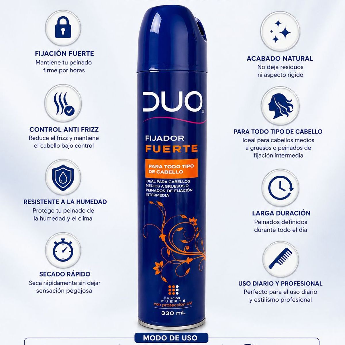 DUO - Laca Fijación Pelo Dúo Fuerte 330ml