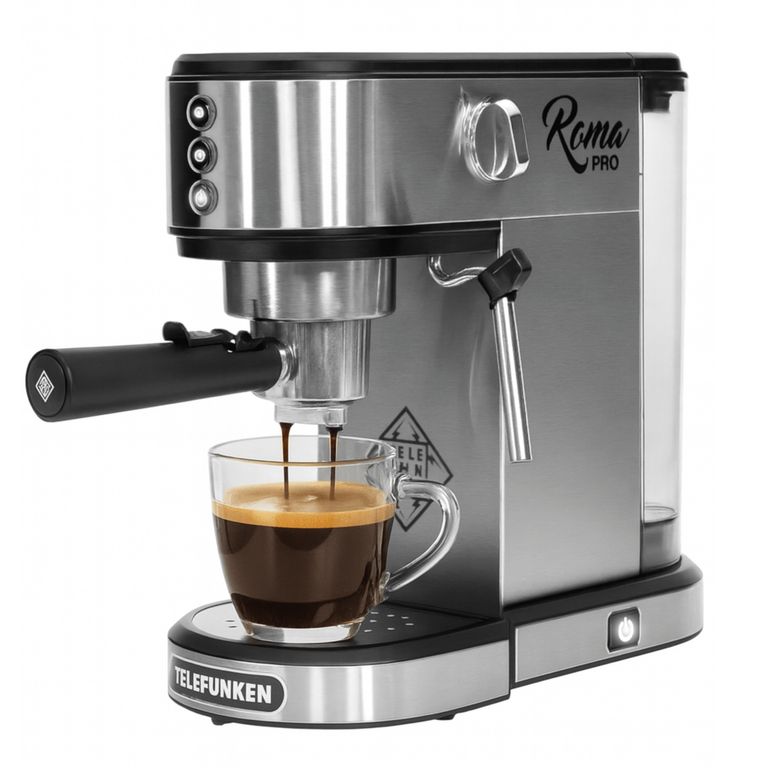 TELEFUNKEN Cafetera Profesional Express Termo Quick Roma Pro 21 Bar 1LT