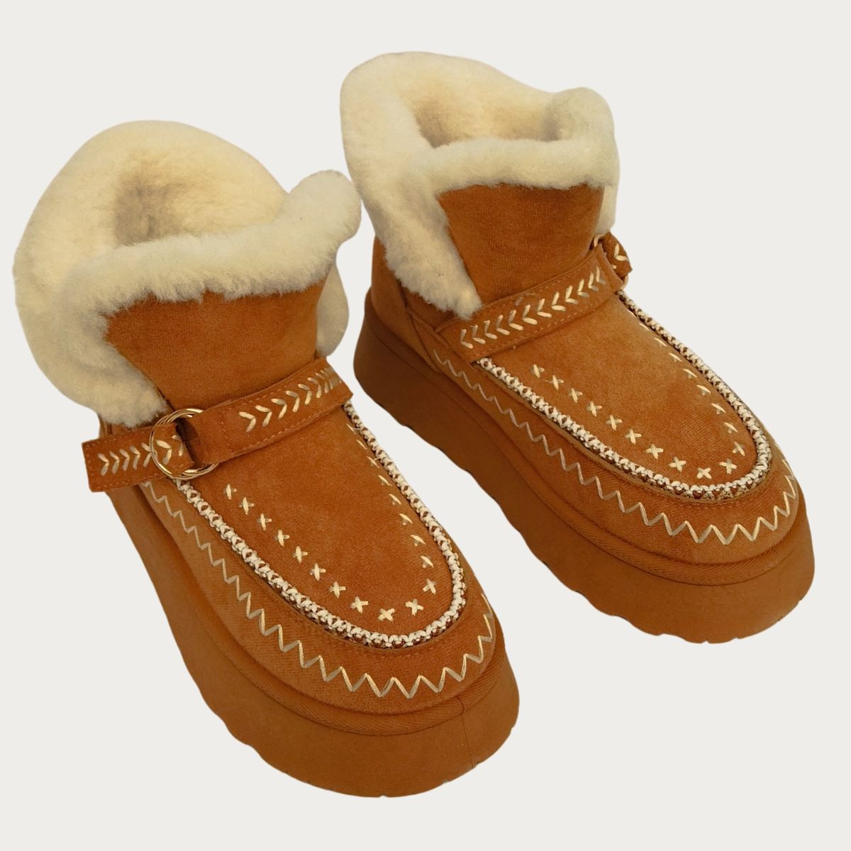 LIKE SHOP - Botín Mujer Plataforma Forro Interior Chiporro Hebilla 5211
