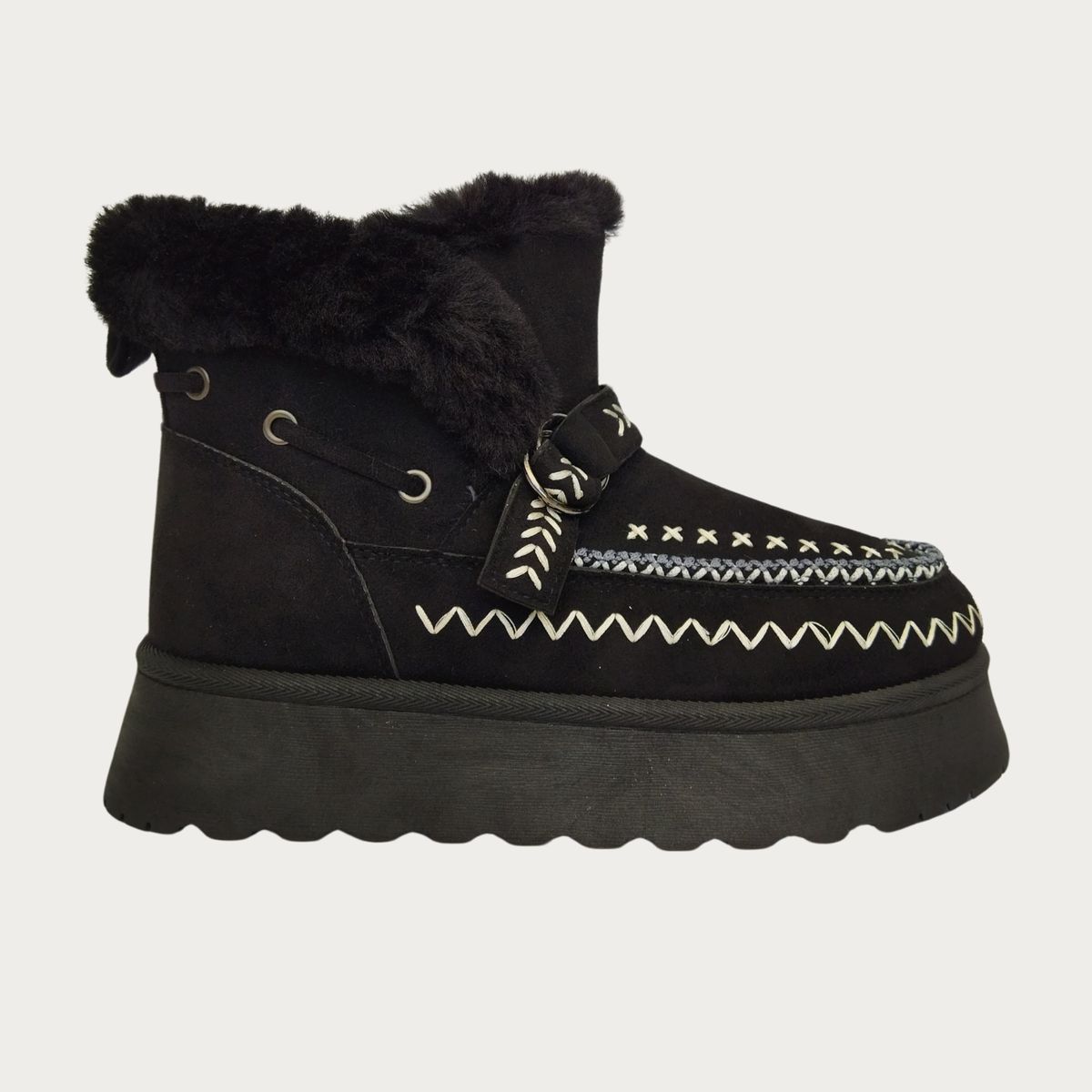 LIKE SHOP - Botín Mujer Plataforma Forro Interior Chiporro Hebilla 5211
