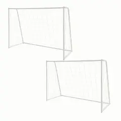 AUCKLAND OUTDOOR - Set de 2 Arcos De Fútbol Metálico 180x120x65 Cm
