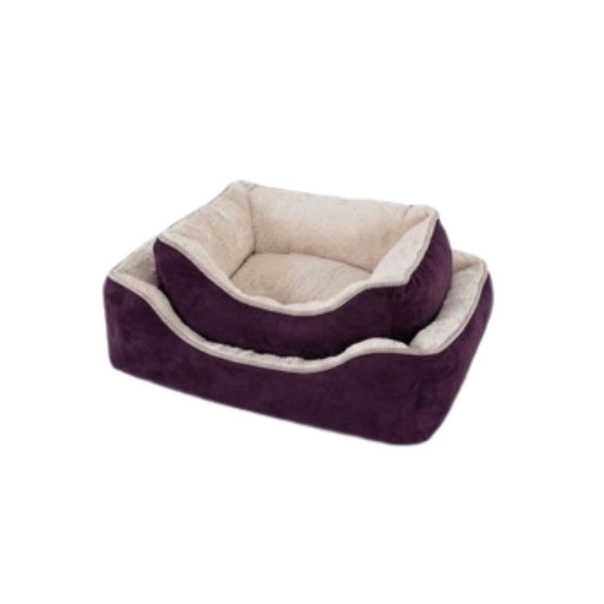 GENERICO - Cama Acolchonada Para Mascotas Color Morada 52X44X18 Cm