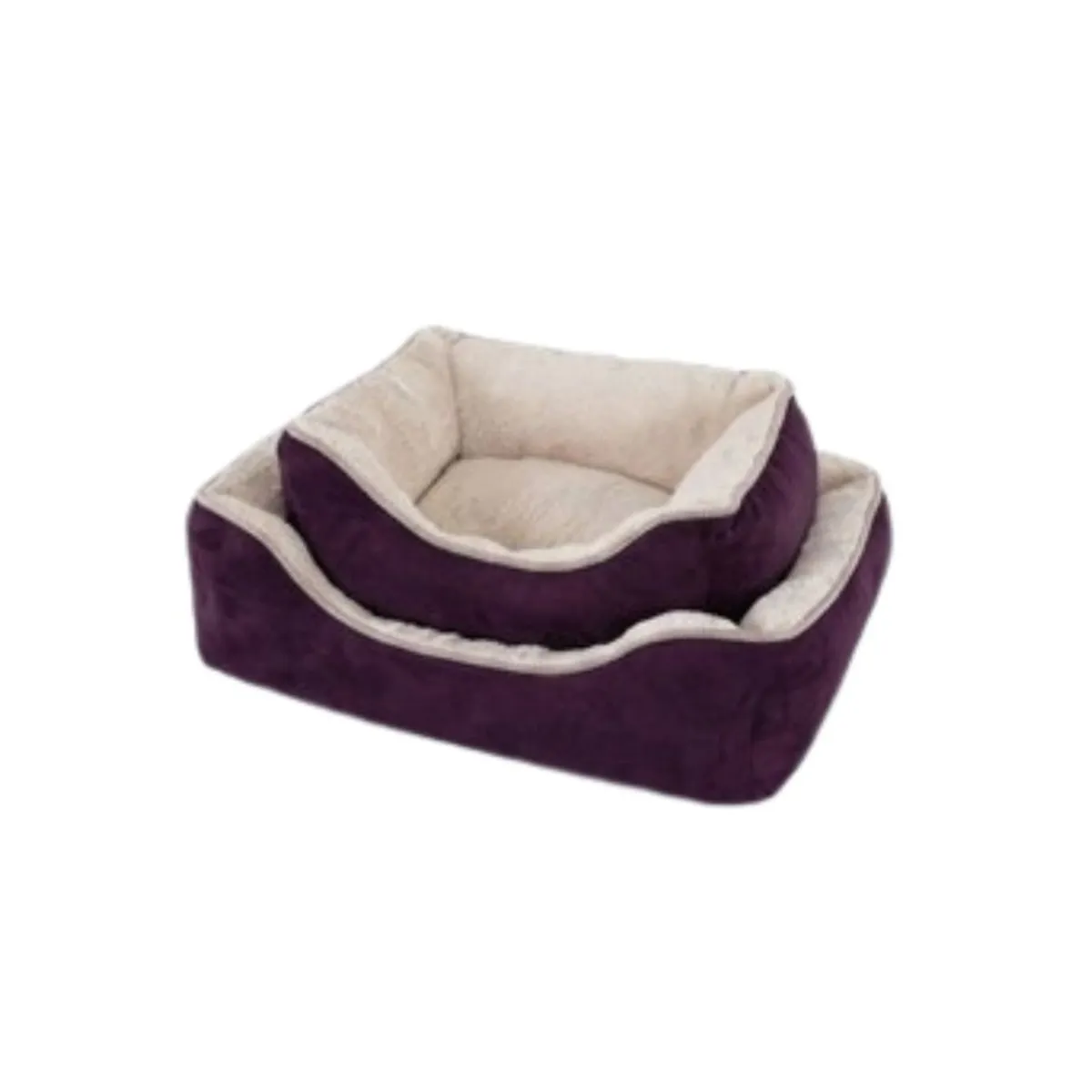 GENERICO - Cama Acolchonada Para Mascotas Color Morada 52X44X18 Cm