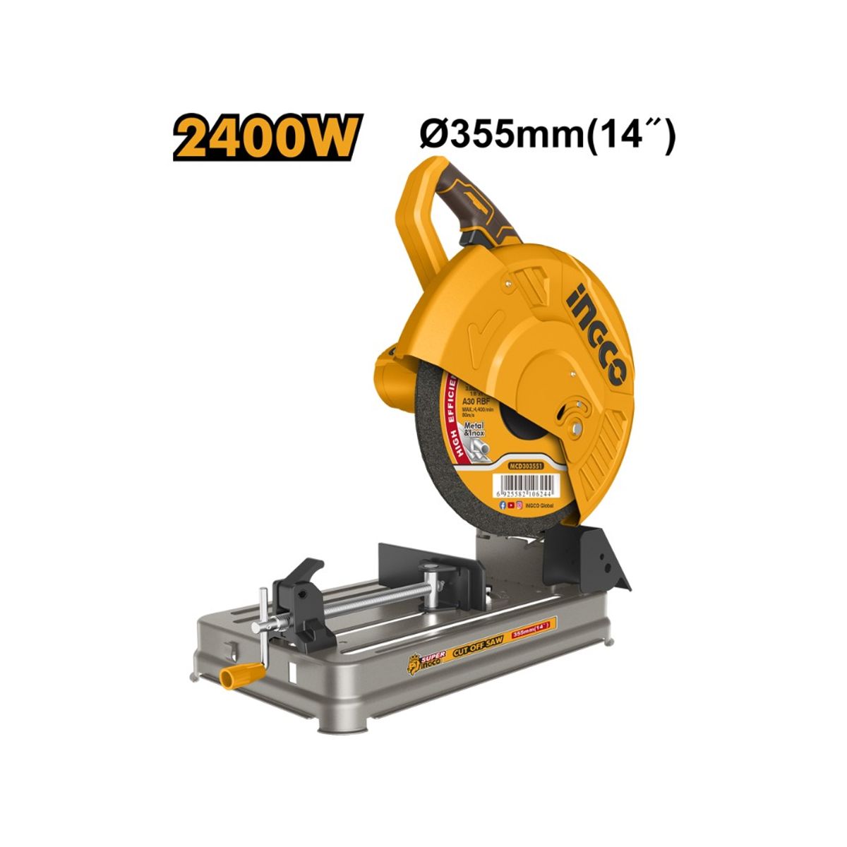 INGCO - TRONZADORA INGCO INDUSTRIAL 14" 2400 WATTS 355 MM # COS243558