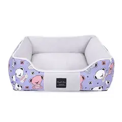 GENERICO - Cama Acolchada Para Mascotas Morado Talla M 55x50x18cm