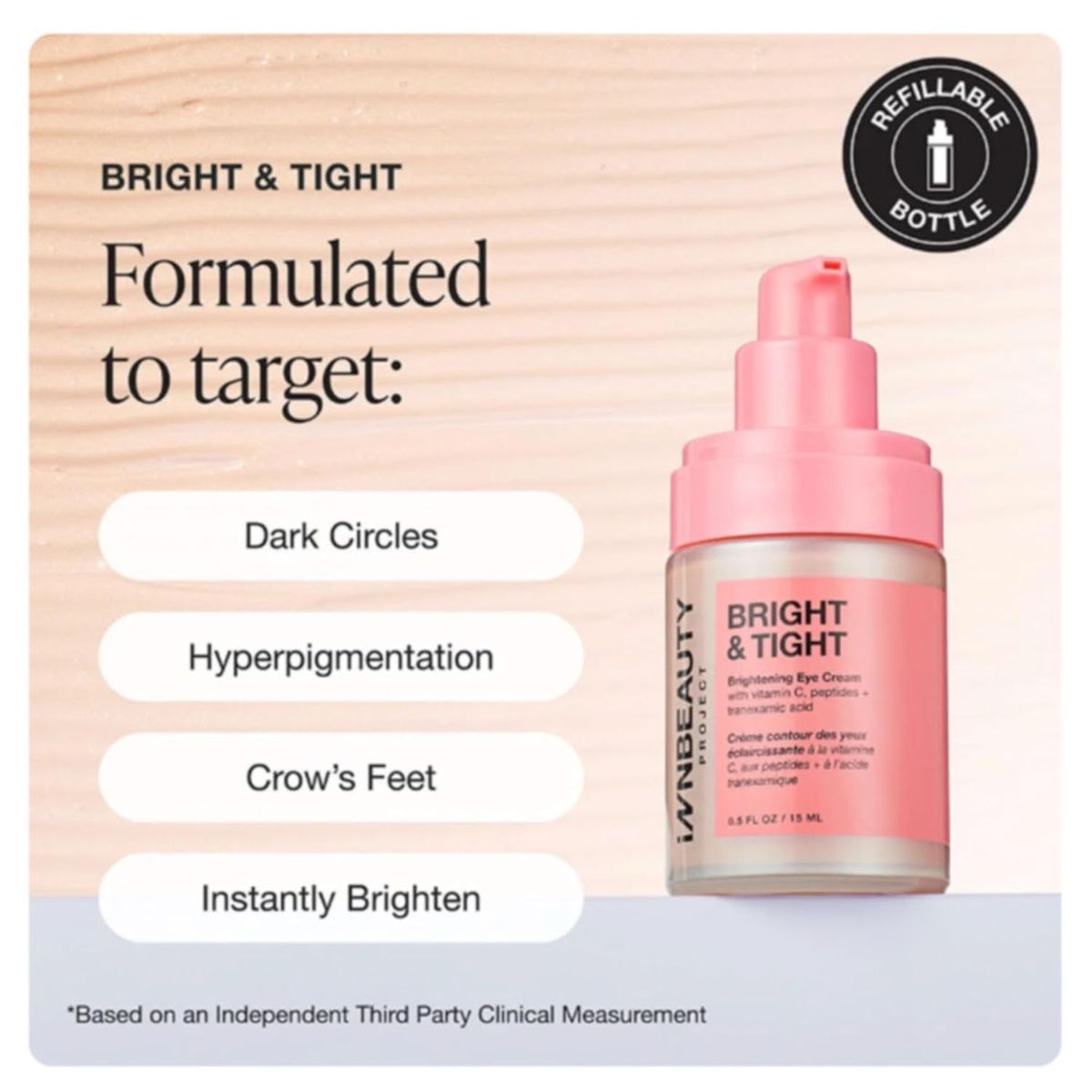 INNBEAUTY - Crema Iluminadora para Ojeras con Vitamina C + Peptidos - Innbeauty Project
