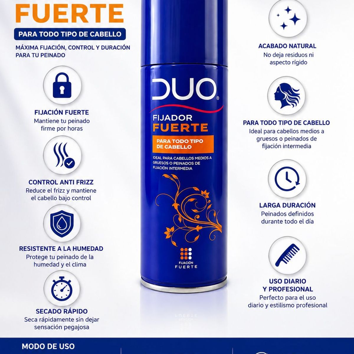 DUO - Laca Fijación Pelo Dúo Fuerte 165ml