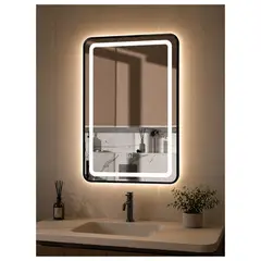 GENERICO - Espejo Led 50x70 Cm Negro