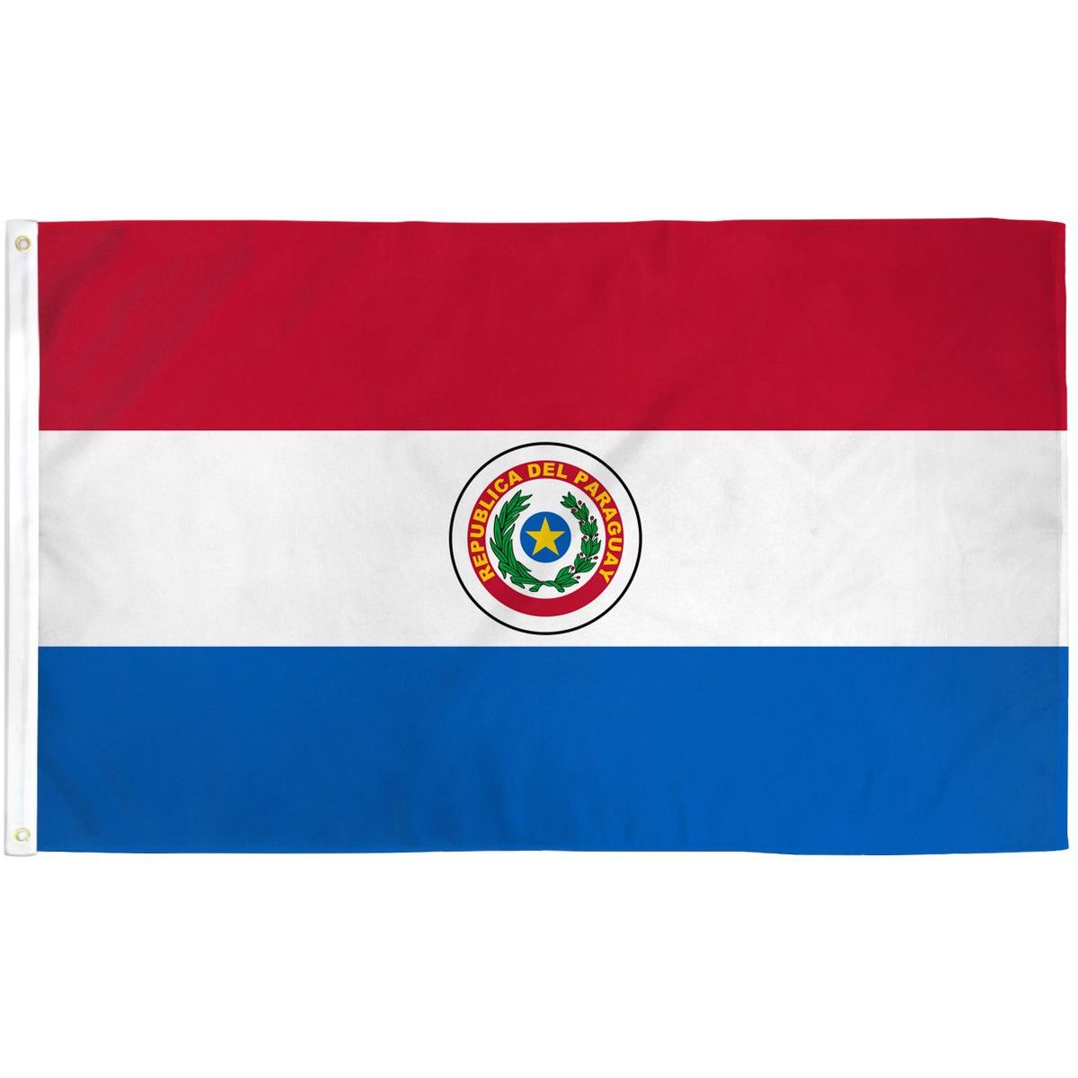 GENERICO - Bandera de Paraguay de 150cm x 90cm de Poliéster