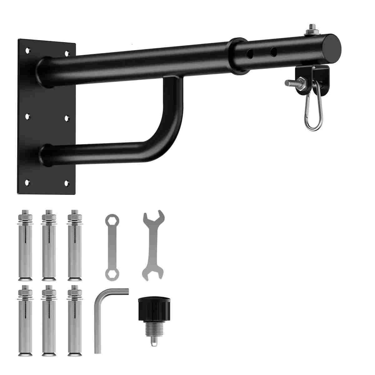 GENERICO - Estirable Soporte Saco Boxeo Ejercicio Colgante Pared 150kg Color Negro BELUG