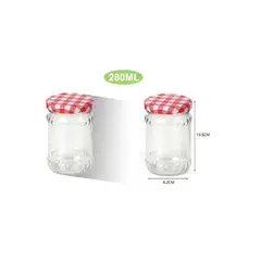 GENERICO - FRASCO CONSERVERO DE VIDRIO ULTRA RESISTENTE DISEÑO MINIMALISTA HOGAREÑO DE 280ML