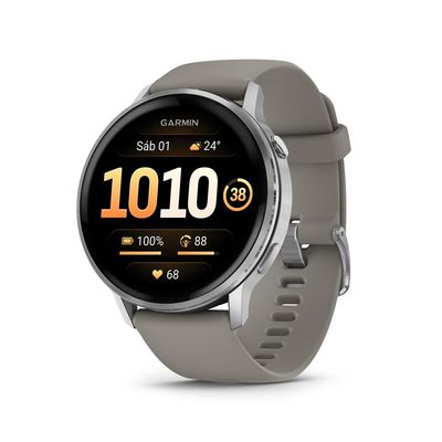 Garmin Smartwatch Venu 4 45Mm Black W Silver Gray Gris