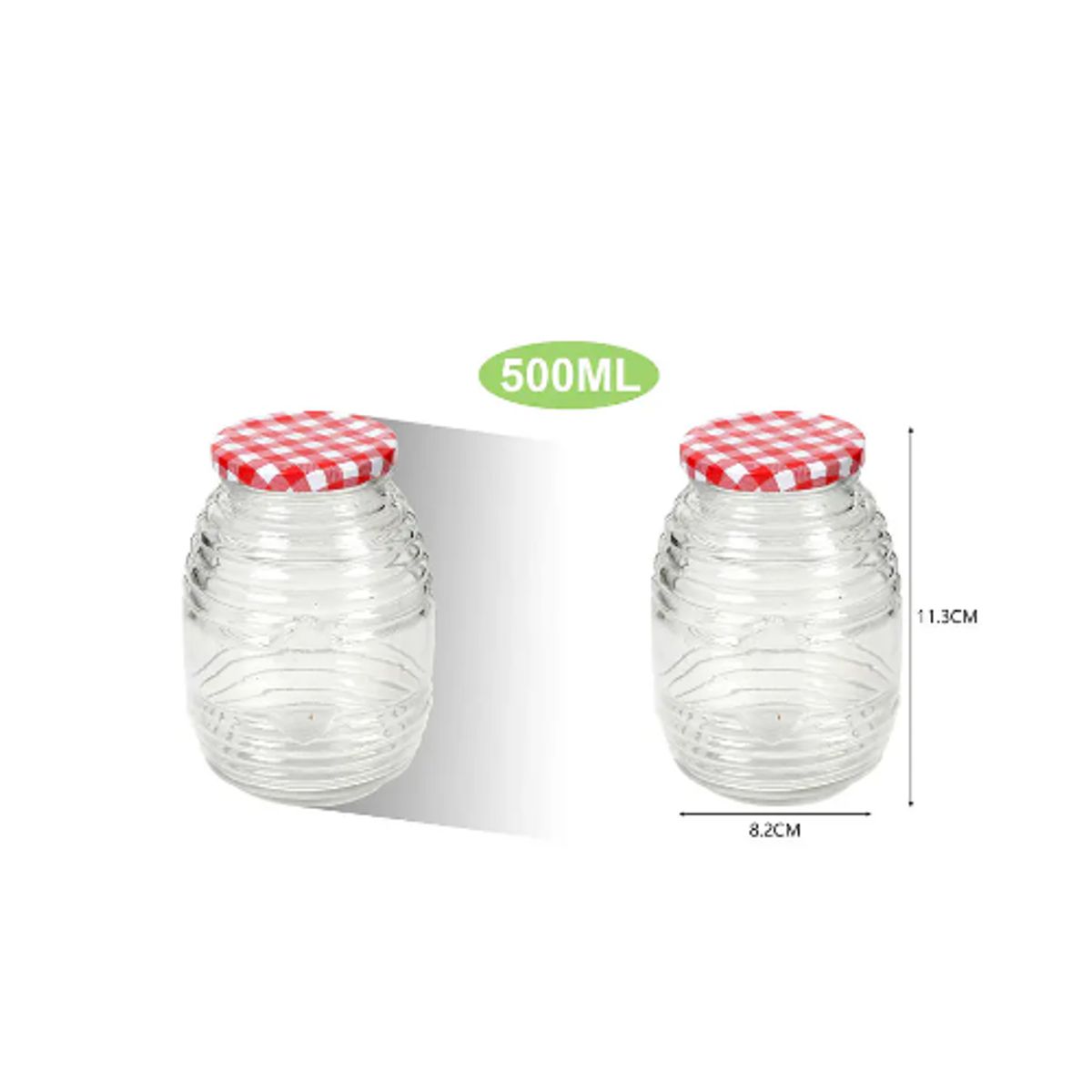 GENERICO - FRASCO CONSERVERO DE VIDRIO ULTRA RESISTENTE DISEÑO MINIMALISTA HOGAREÑO DE 500ML