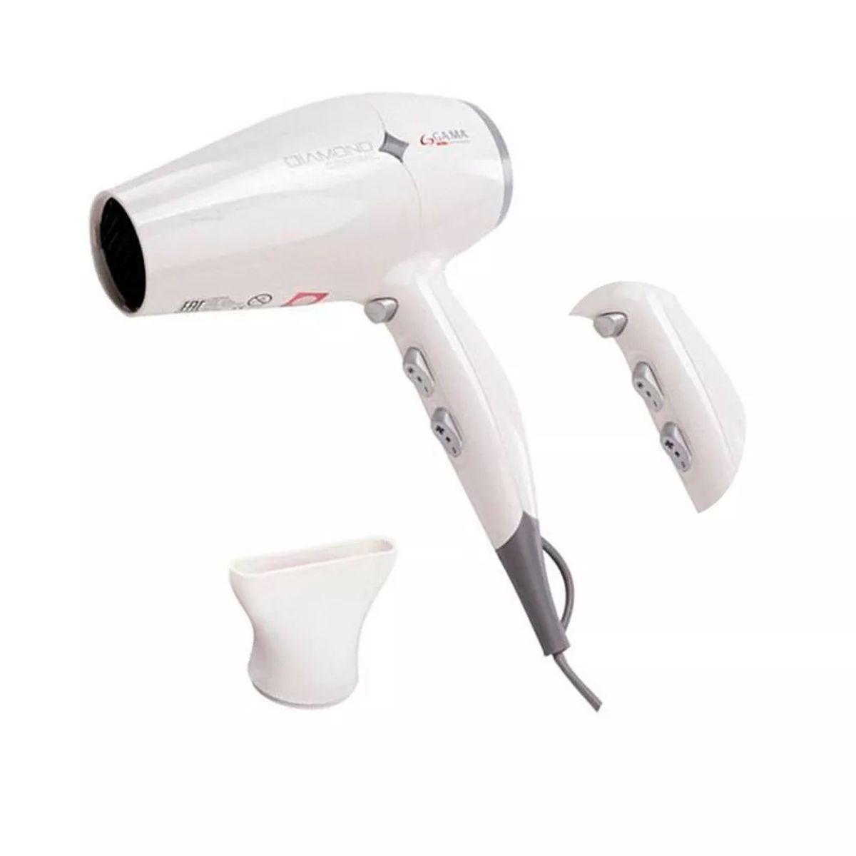GAMA - Secador Diamond Ceramic Antibacterial Pelo Cerámica 2300w Blanco Gama