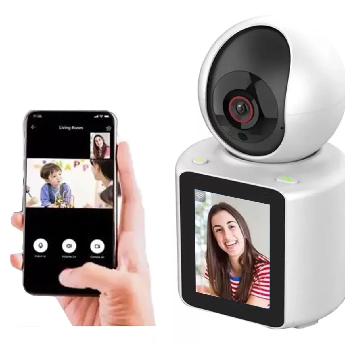 GENERICO - Monitor De Bebé Con Cámara Ip Wifi 24g 360°voz Y Video