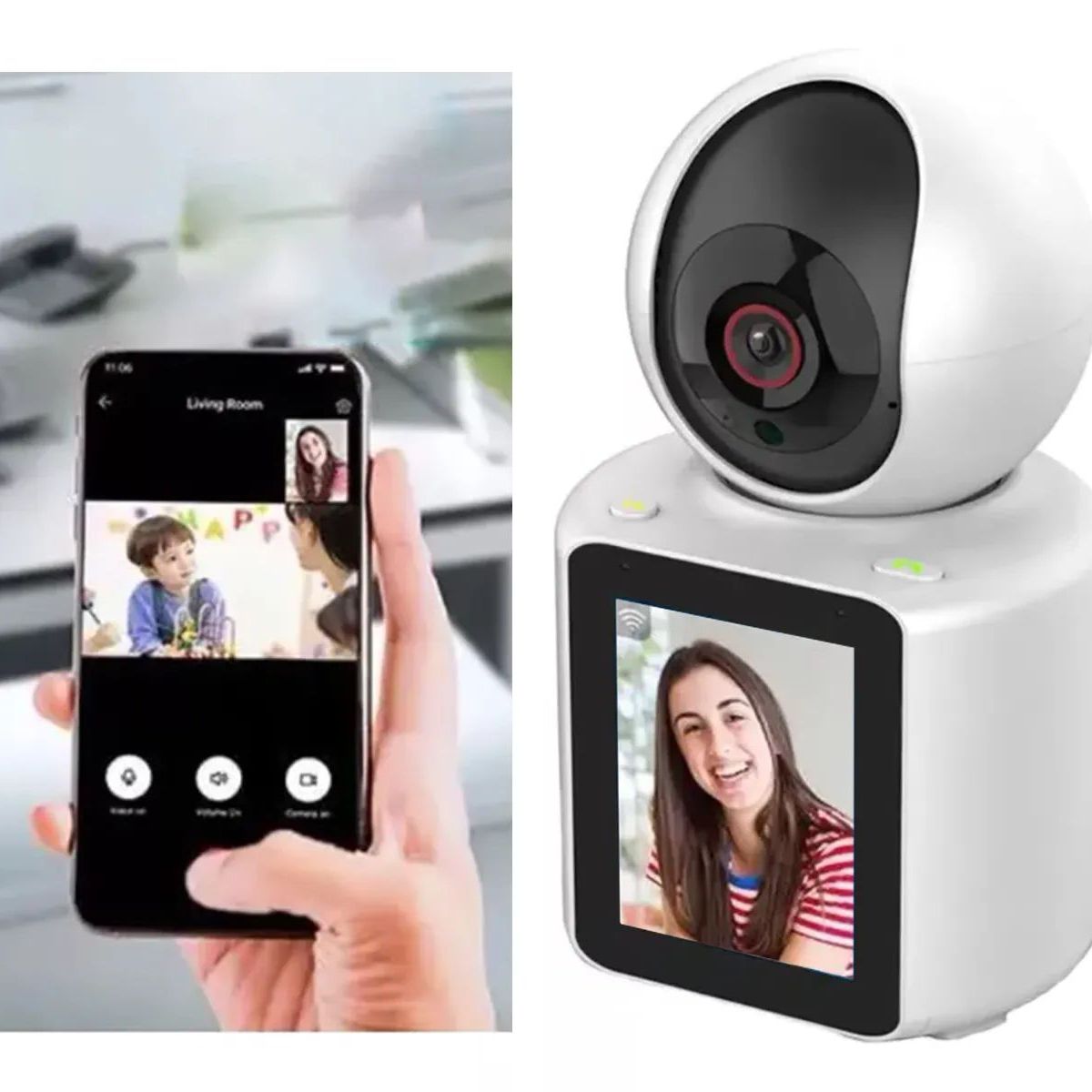 GENERICO - Monitor De Bebé Con Cámara Ip Wifi 24g 360°voz Y Video