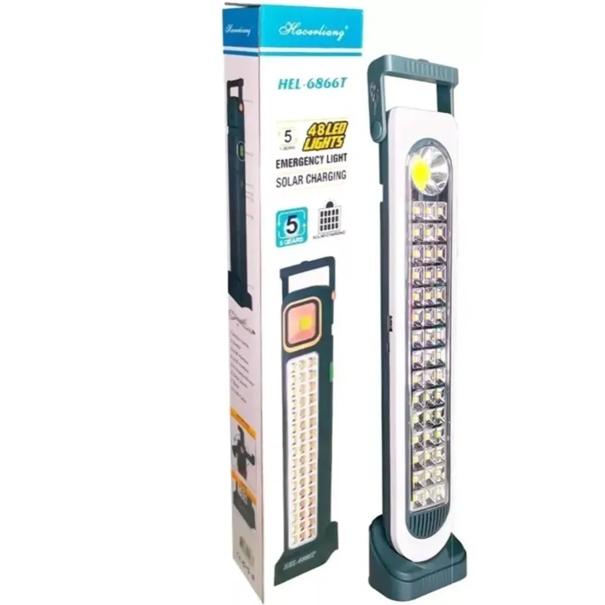 GENERICO - Lámpara Emergencia Solar Luz Led Luz Fria Y Calida