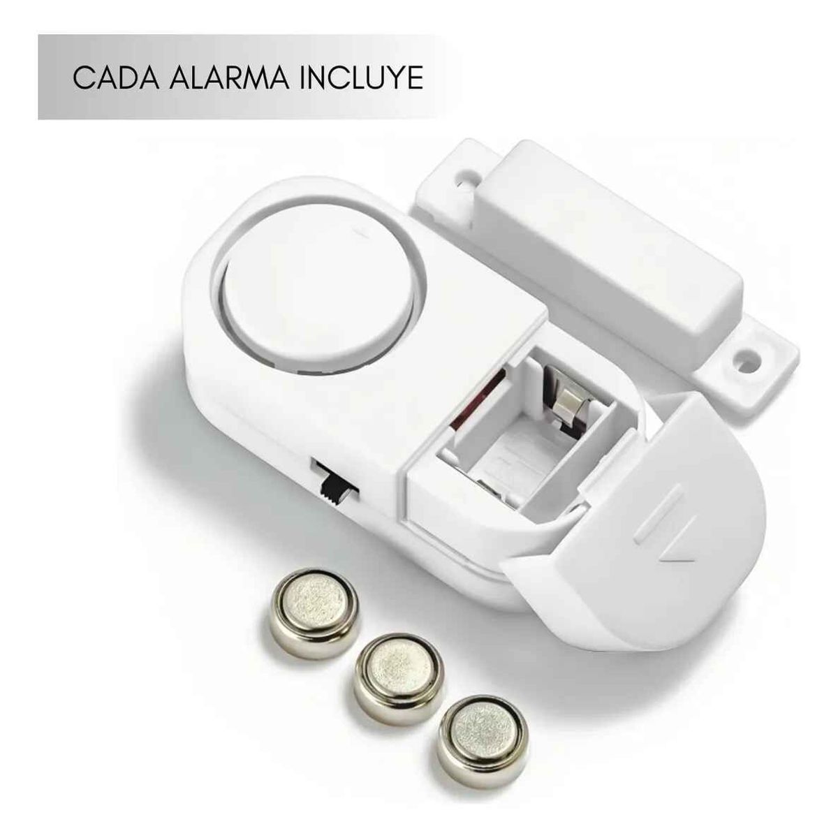 GENERICO - Pack X5 Alarmas Para Puerta O Ventana 90db Sensor Magnético
