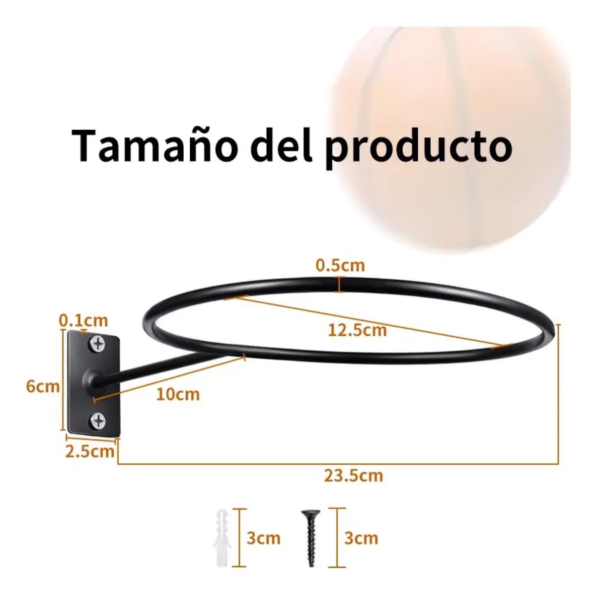 GENERICO - Soporte De Almacenamiento De Pared Para Cesta, Paquete De 6 BELUG